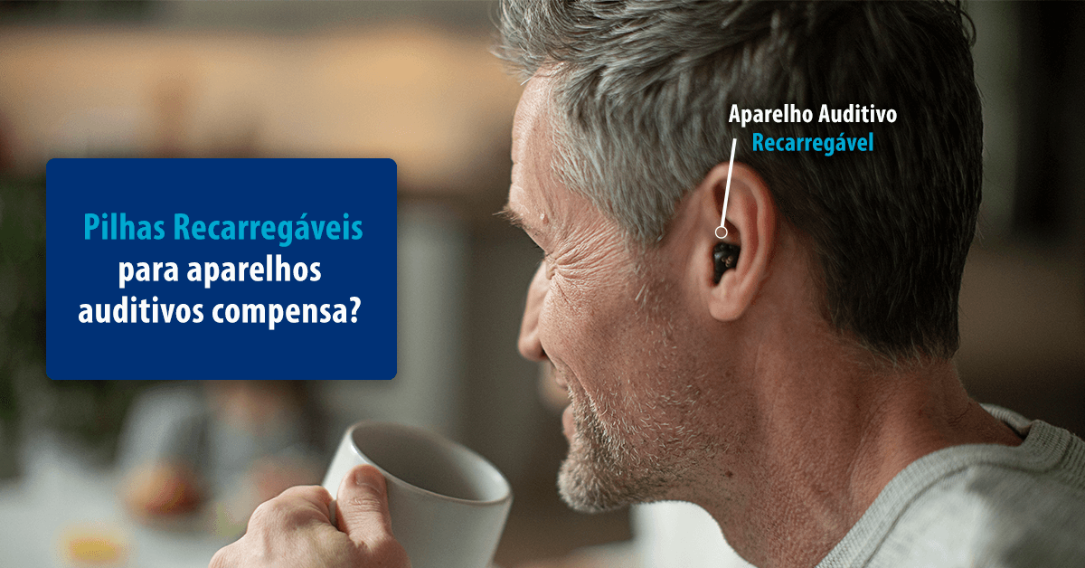 Pilhas recarregáveis para aparelhos auditivos